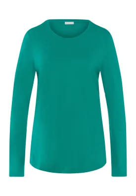 Sleep And Lounge Relaxed Round Neck Top | Peacock 77844-2730