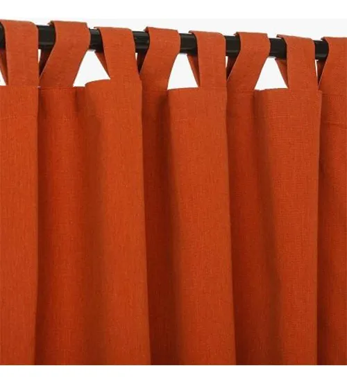 Sunbrella Outdoor Curtain With Tabs - Brick