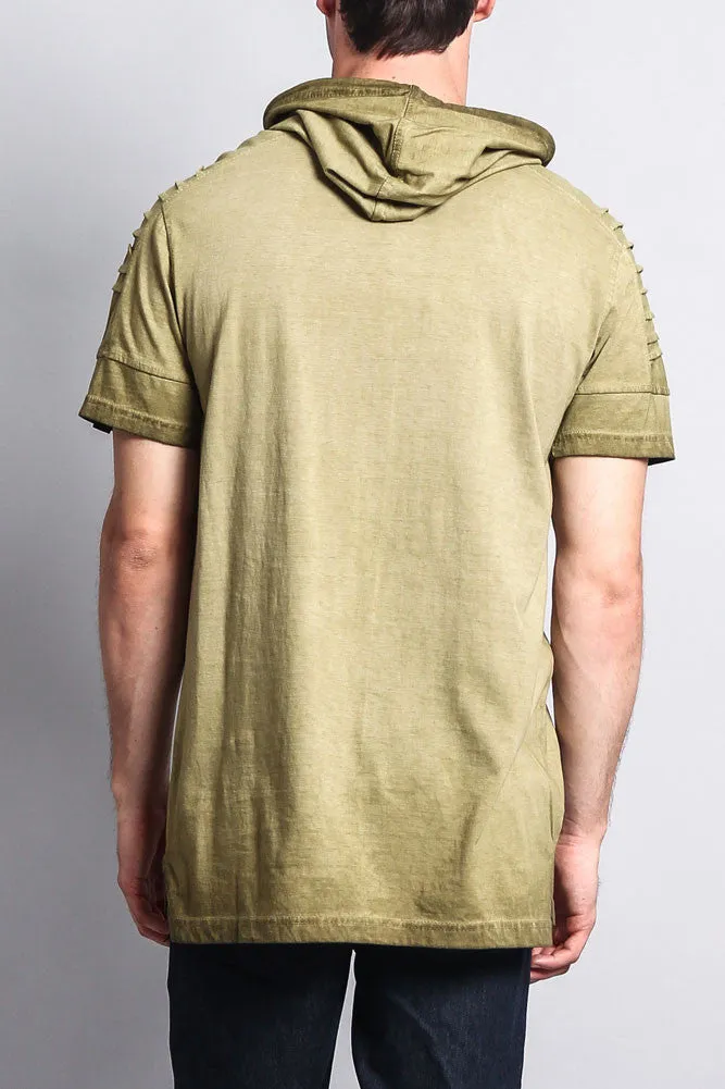 Surface Dyed Hooded T-Shirt