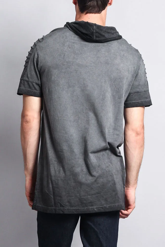 Surface Dyed Hooded T-Shirt