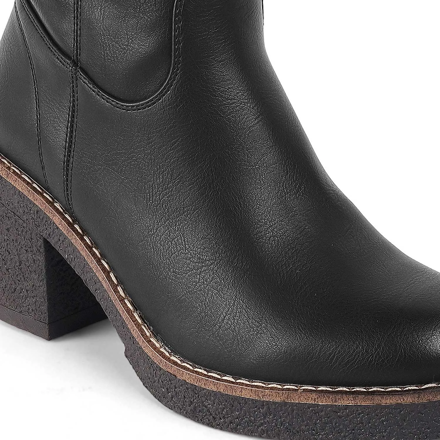 Tresmode Gallen Black Women's Ankle-length Boots