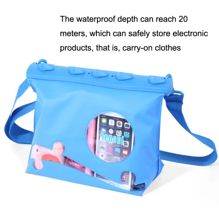 Tteoobl One-Shoulder Crossbody Drifting Diving Bag Waterproof Sundries Storage Bag, Size: Large (Blue)