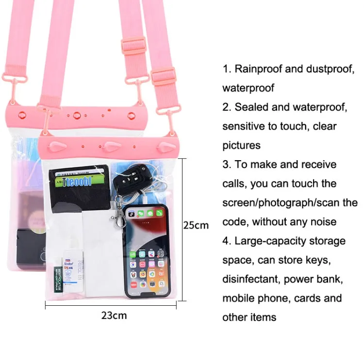 Tteoobl T-019A Sundries Storage Bag Phone Waterproof Shoulder Messenger Bag, Size: One Code(Pink)