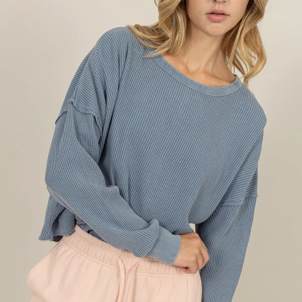 Waffle Knit Top