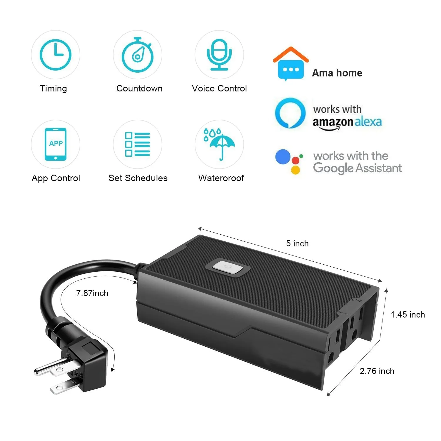 Waterproof Outdoor Wifi Smart Power Plug