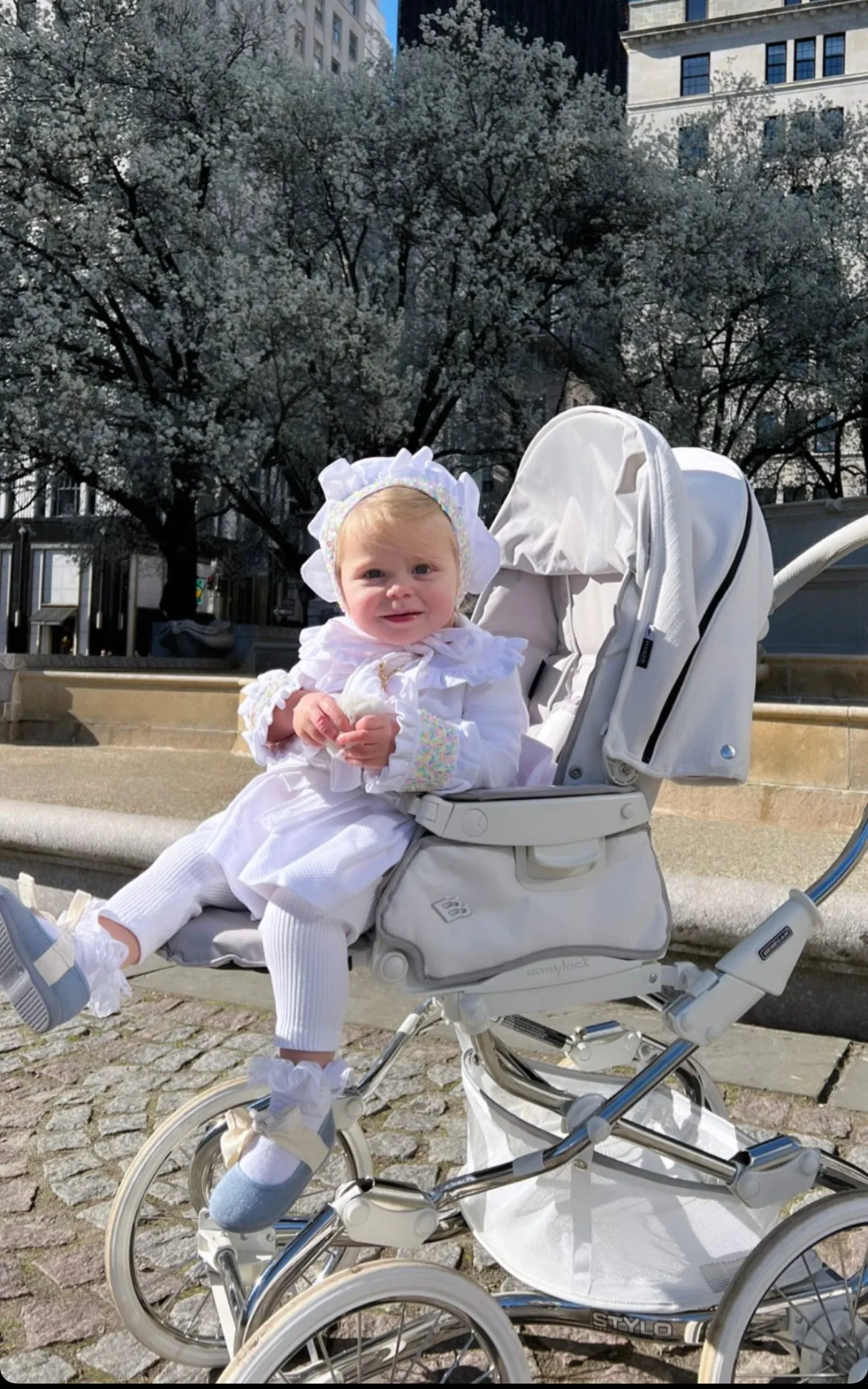 White Coat and Bonnet Set