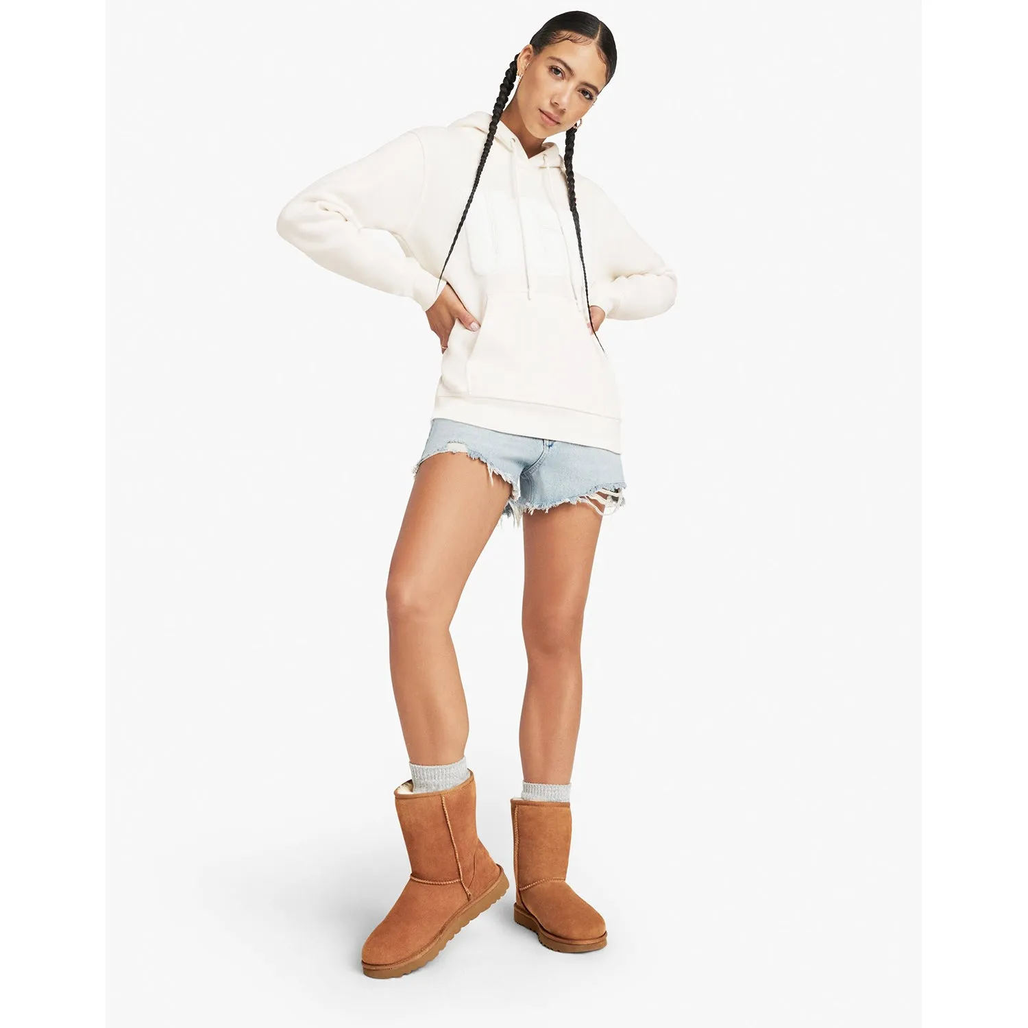 Women's UGG Classic Short II Burnt Cedar Sheepskin